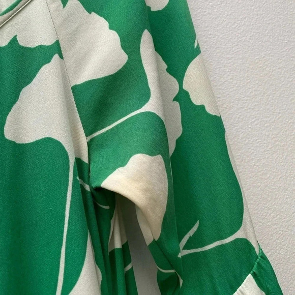 DVF - Green Ginko Print Silk Dress - Picture 9 of 10